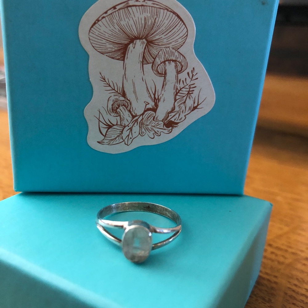 Elegant Silver Ring with Crystal Gemstone